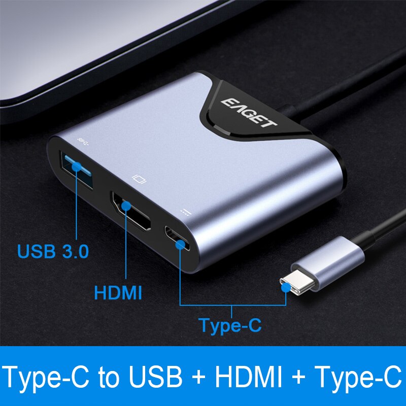EAGET USB C HDMI ̺,  C-HDMI  , USB-C HDMI ȯ, MacBook Huawei Mate 30 Pro CH08 